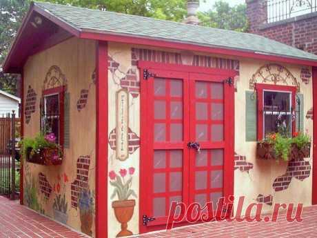 Идея для сарая на участке!:))