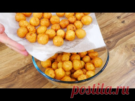 20 минут и вкусные творожные шарики/пончики во фритюре готовы  Невероятно вкусные пончики из детства