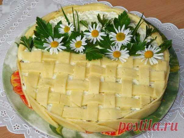 Лучшие кулинарные рецепты: Салат "Цветочная корзина"