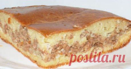 Простейший пирог с мясом на скорую руку Пирог с мясом легче не бывает выручит в любой ситуации.