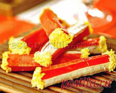 Крабовые палочки с яйцом и сыром - Кулинарные рецепты с фото - Из рыбы и морепродуктов с фото - Из рыбы и морепродуктов