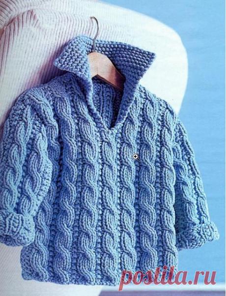 Пуловер для малыша спицами схема. Как связать спицами пуловер для мальчика | Все о рукоделии: схемы, мастер классы, идеи на сайте labhousehold.com