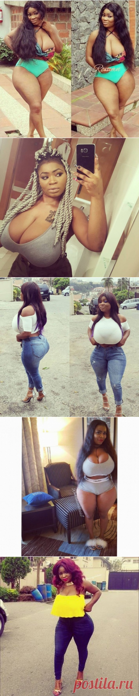 Части тела: Roman Goddes

Сегодня в нашей постоянной рубрике мы рассмотрим части тела гламурной афро-американки из Нигерии. 
Имя: Roman Goddes
Город: Лагос
Чем занимается: римская богиня
Особенности: &quot;Разбогатей или сдохни&quot; - это девиз девушки по жизни
Почему она: оу... ну тут без комментариев.