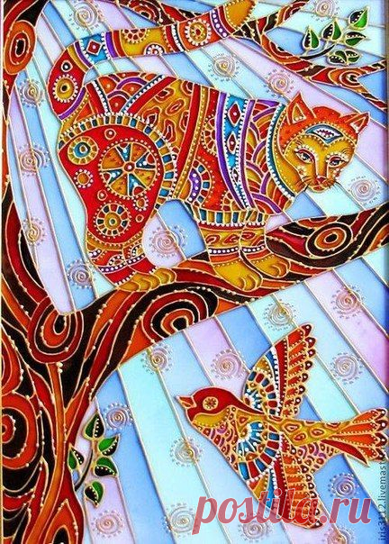 Витражные коты