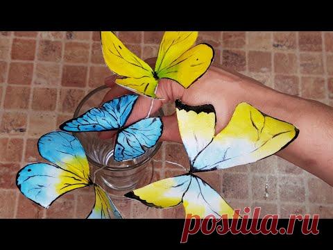 Дети подумали что они живые Очень красивый декор для торта Бабочки