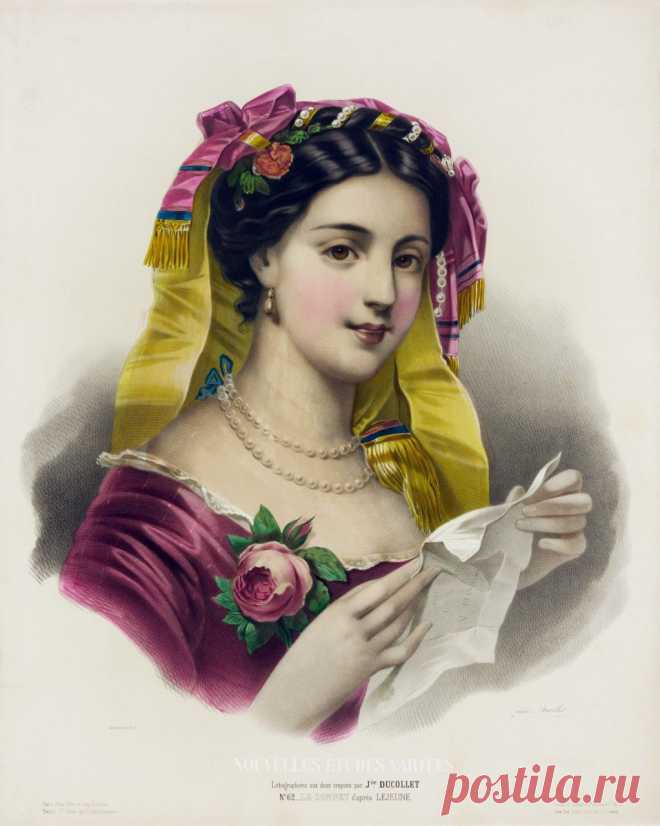 Литографии Josephine Ducollet. Картинки для творчества.