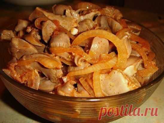 Куриные желудочки по корейски