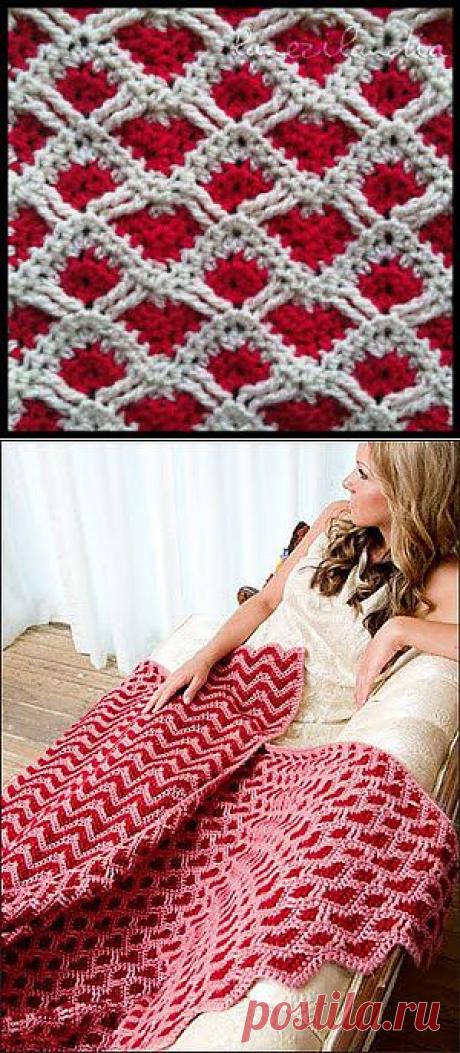 Вяжем такое яркое и красивое одеяло.
