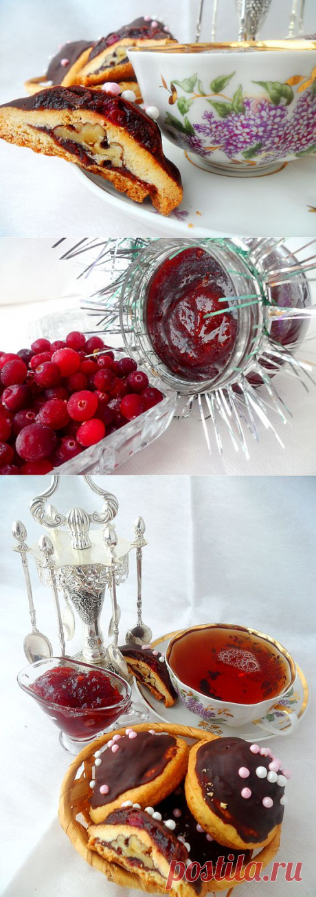 Причудное печенье с клюквенно-яблочным мармеладом. Рецепт c фото, мы подскажем, как приготовить!