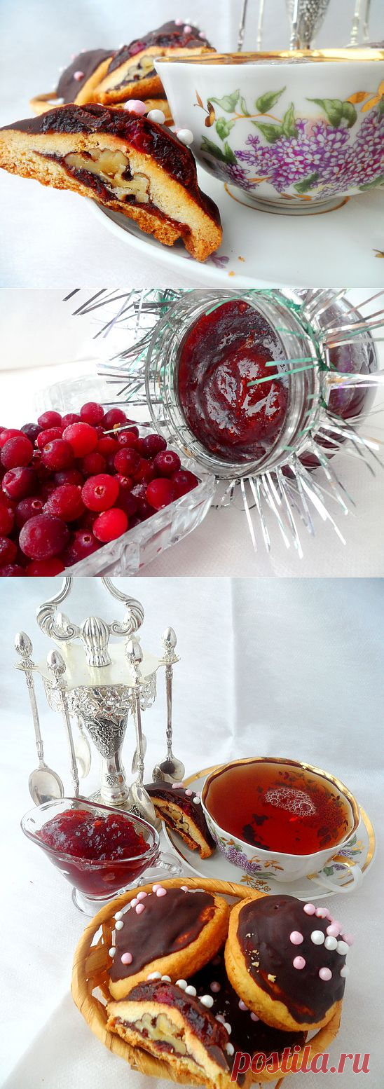 Причудное печенье с клюквенно-яблочным мармеладом. Рецепт c фото, мы подскажем, как приготовить!