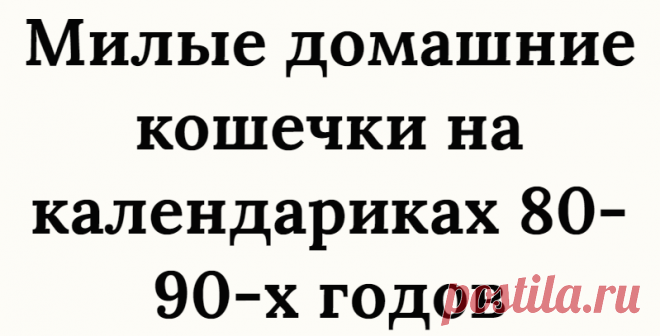 Милые домашние кошечки на календариках 80-90-х годов
Осторожно! Очень много милоты! Мы все в детстве что-то собирали: фантики, пробки, календарики, открытки… У моего супруга скопилась из детства внушительная коллекция карманных календариков. Особенно интересны календарики с животными. Сегодня я решила показать те, где изображены домашние кошечки. В следующих публикация покажу собак, диких...
Читай дальше на сайте. Жми подробнее ➡