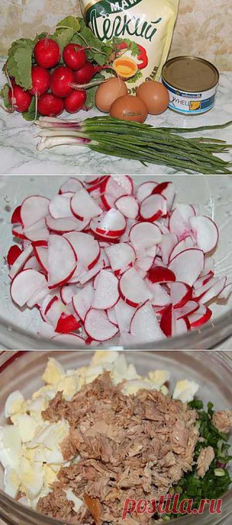 Салат из редиса с тунцом “Майский” | Харч.ру - рецепты для любителей вкусно поесть