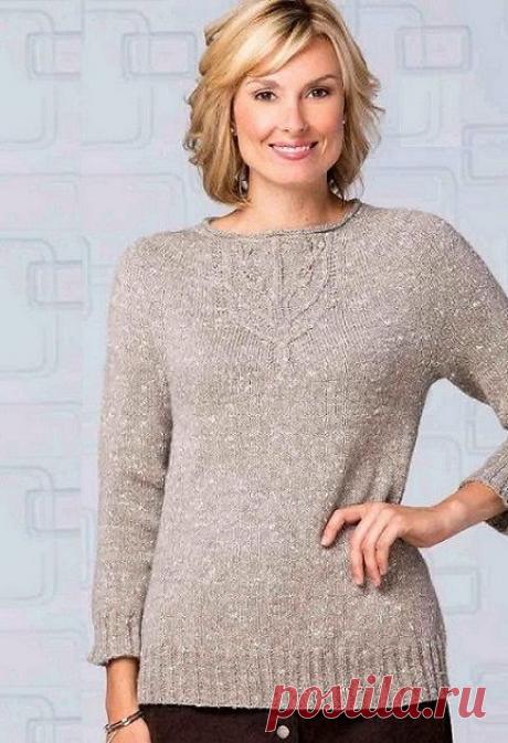 Вязаный пуловер Botanical Shield от Норы Гогэн