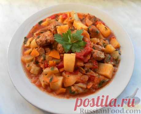 Нежное овощное рагу с мясом - 50 рецептов.