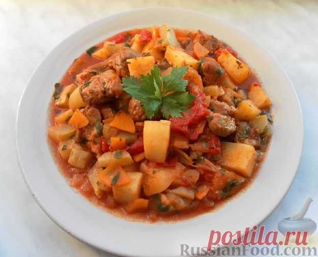 Нежное овощное рагу с мясом - 50 рецептов.
