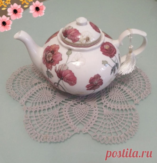 Ажурная салфетка крючком
