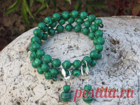 Браслет и серьги. Комплект &quot;Пистимея&quot;