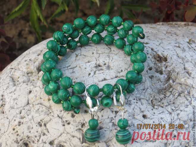 Браслет и серьги. Комплект "Пистимея"