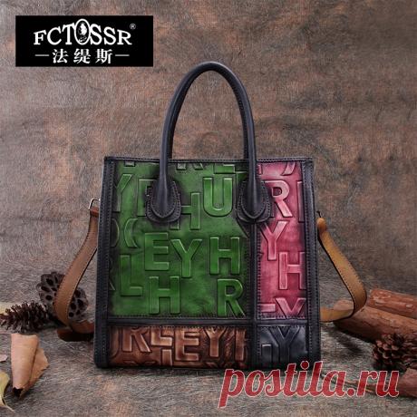 2017 Оригинальные Неподдельной Кожи Сумки Женщин Верхний Ручка Смешанный Цвет Ручной Работы Кожа Коровы Плеча Сумку Eglish Письмо купить на AliExpress