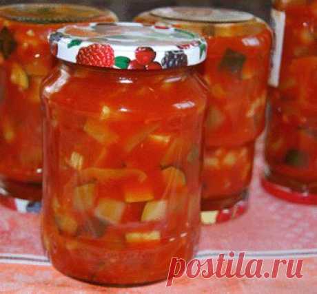 Соус-закуска из кабачков и слив на зиму.
