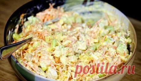 Обалденный морковный салат по-корейски с курицей и огурцами