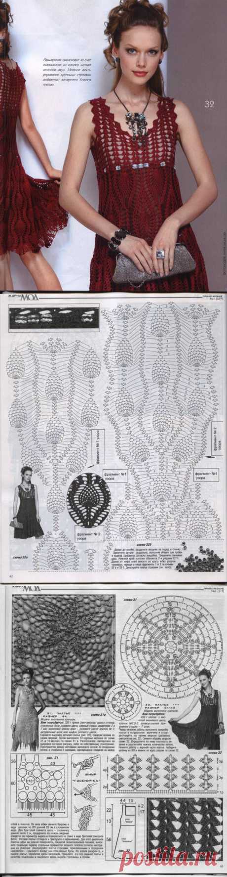 Ажурное платье &quot;Ананас&quot;.