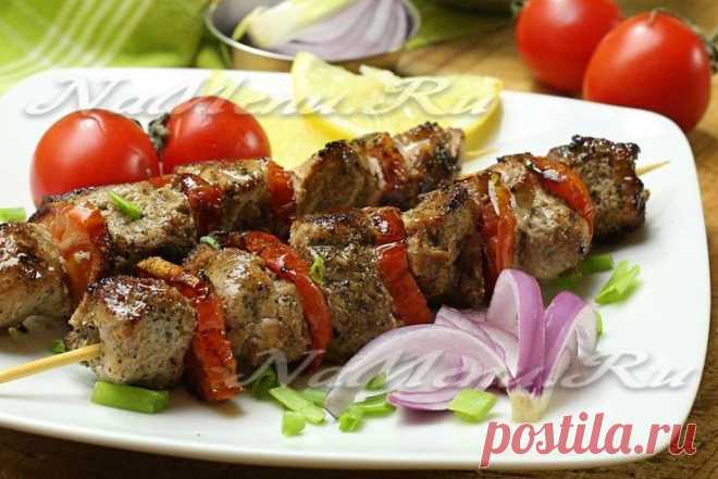 Шашлык из свинины на сковороде