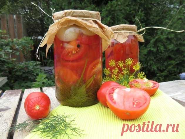 Нарезанные маринованные помидоры с луком . Милая Я