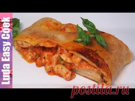 ОБАЛДЕННАЯ ПИЦЦА-РУЛЕТ С СОЧНОЙ НАЧИНКОЙ ИЗ КУРИЦЫ С ТОМАТАМИ | CHICKEN PIZZA ROLL RECIPE