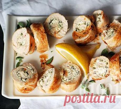 Как приготовить рулет из курицы с творогом в духовке - Рулет