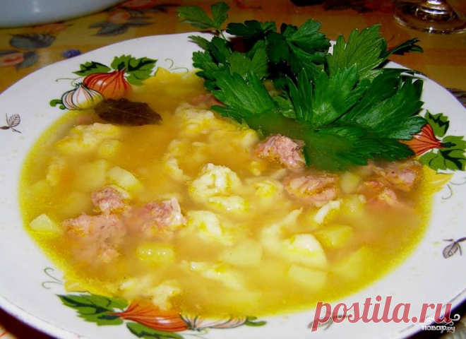 Суп с клецками - пошаговый кулинарный рецепт на Повар.ру
