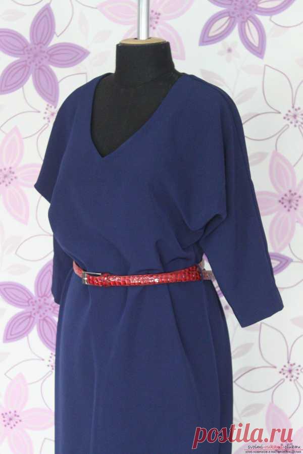 Платье с цельнокроеным рукавом сшить своими руками. Нарядное платье своими руками. Шитье платья с цельнокроенным рукавом с выкройкой