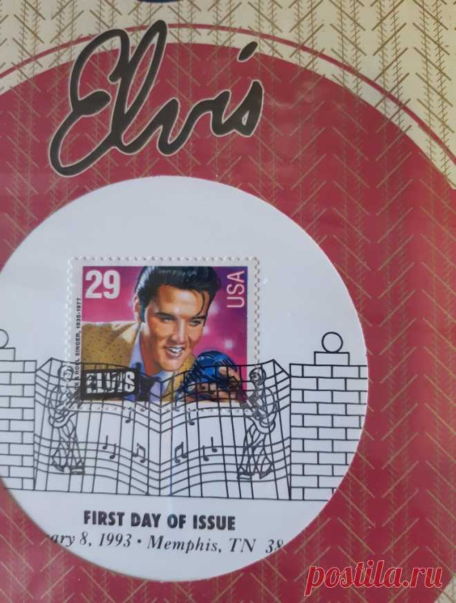Марка. Elvis. 1993 год. США. 
Размер : 190 х 190 мм. 

Цена : 2000 руб.

Купить сейчас : 

Справка : Э́лвис Аро́н Пре́сли (англ. Elvis Aaron Presley[5]; 8 января 1935, Тьюпело — 16 августа 1977 года, Мемфис) — американский певец и актёр, один из самых коммерчески успешных исполнителей популярной музыки XX века[6]. Также известен как «король рок-н-ролла» (или просто «король» — The King). 

#Марка 
#МаркаElvis 
#МаркаElvis1993год 
#Марк