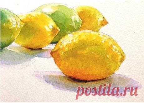 Акварельные лимоны / Необычные поделки
