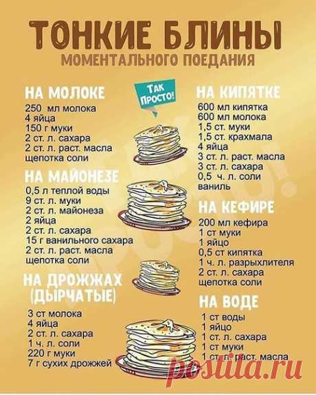 Рецепты в копилочку
