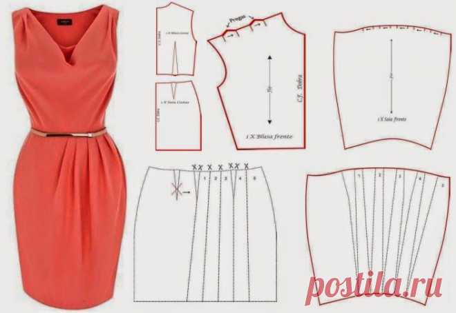 VESTIDO DE MODELAGEM FÁCIL-2 | Cortes e Costura