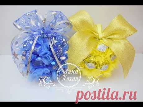 🎄Новогодняя игрушка из конфет🎄Шар из конфет🎄Мастер класс🎄Композиции из конфет🎄Букеты из конфет🎄