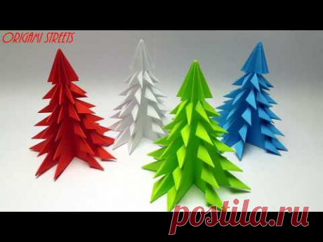 3D Ёлка из бумаги. Как сделать 3D Ёлку из бумаги.