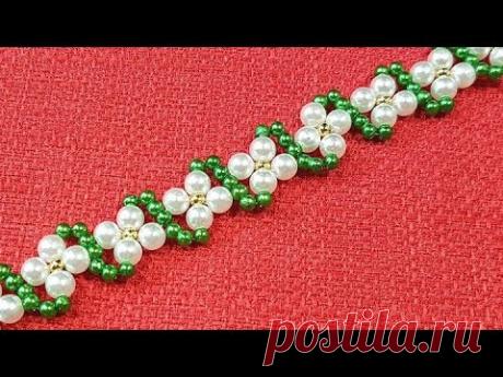 BRACELET/Pearl BRACELET/Beded bracelet/Браслет из бусин/Как сделать браслет/Браслет   @NatiDesign