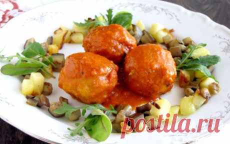 Мясные шарики в томатно-апельсиновом соусе с гарниром | Кулинарные рецепты от «Едим дома!»