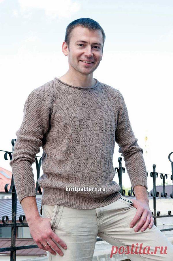 Связанный спицами мужской пуловер. Страница №97 - 5 Апреля 2014 - Коллекция узоров и схем для вязания спицами