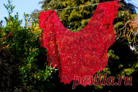кружевная шаль ​Soli Deo Gloria Lace Shawl.