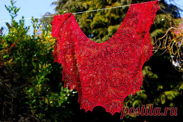 кружевная шаль ​Soli Deo Gloria Lace Shawl.
