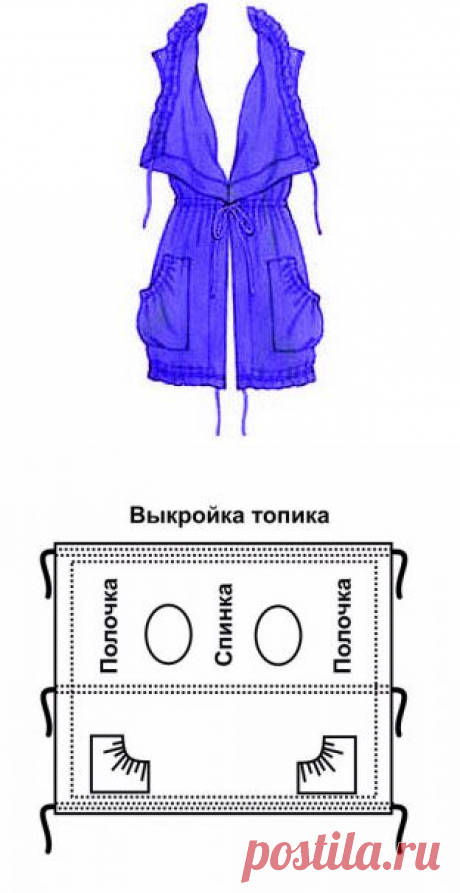 Очень простая выкройка летней туники