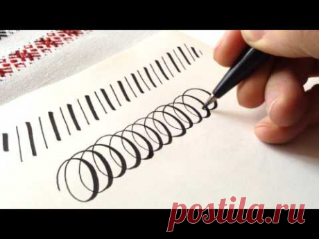 Писать БРАШ-ПЕНОМ как ПЕРОМ / PENTEL BRUSH SIGN PEN