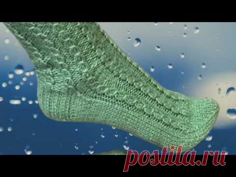 Такие носки нужны всем! Укрепленная пятка, простой узор!❤️