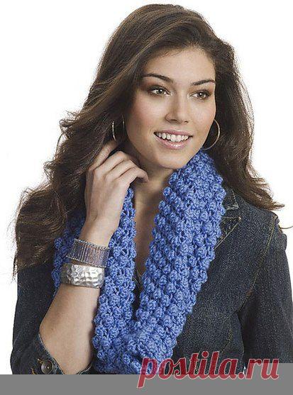 Модные шарфы-СНУДЫ (Snood) спицами