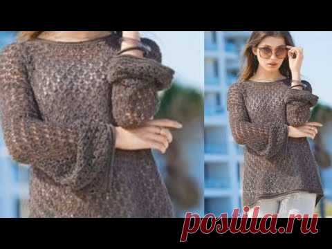 Супер простой пуловер !!! Вяжется легко и просто.