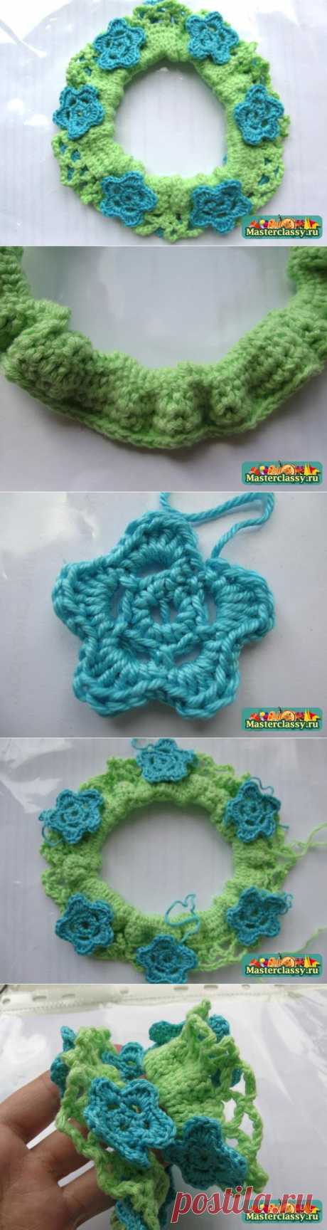 Мастер -класс: резинка для волос вязанная крючком.