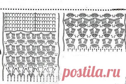 Ажурный узор крючком